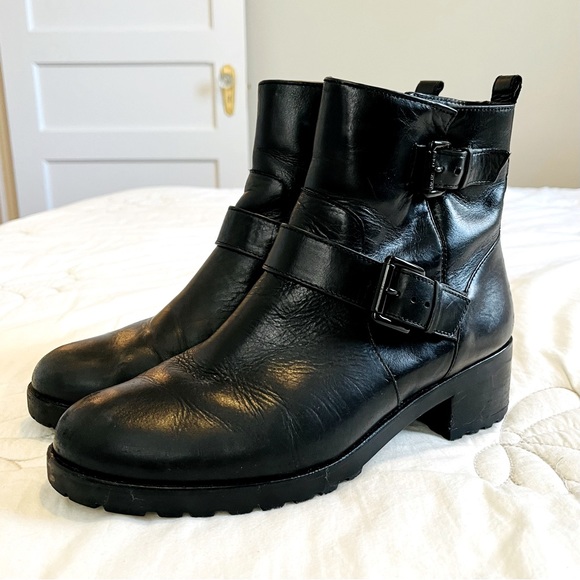 Michael Kors Shoes - Michael Kors Jet Set 6 Gretchen Black Moto Ankle Boots